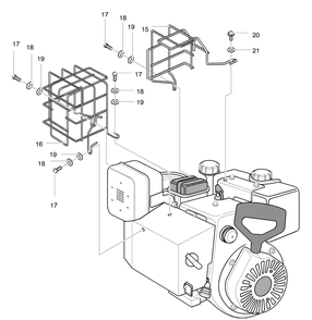 Muffler Guard Diagram and Parts List for 633129X54B 2001 Briggs and Stratton Snow Blower
